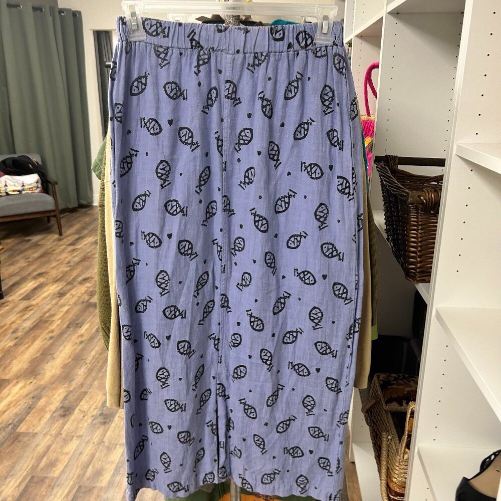 Vintage C.C. Collection Purple Fish Skirt, Size Large